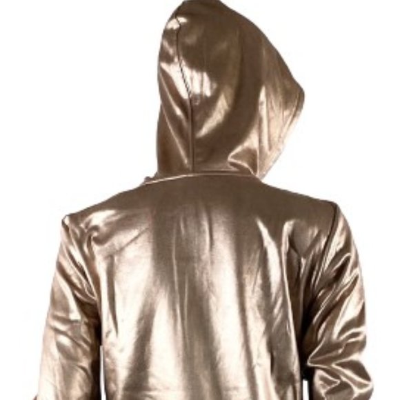 MATERIAL GIRL Hooded Jacket, Metallic Pink, Size M, SKU 000124-1 - Picture 4 of 5